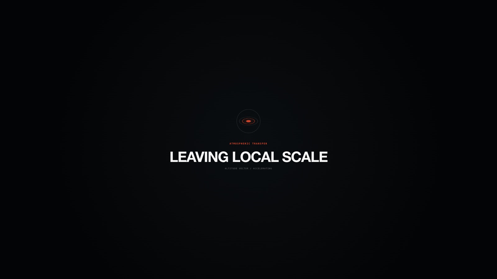 The atmospheric transfer interstitial reading LEAVING LOCAL SCALE