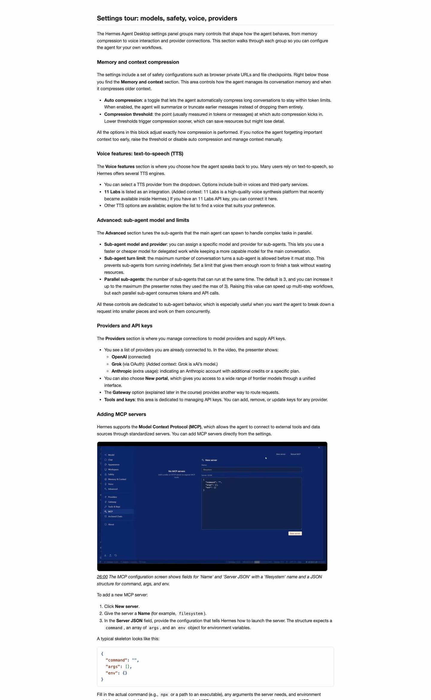 A printed section titled Starting the Gateway with prose, an embedded screenshot with a timestamp link, and a code block