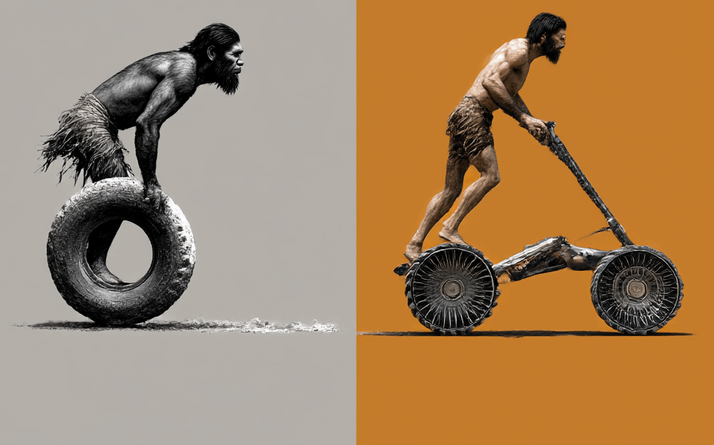 u4577946699_evolution_of_stone_age_human_dealing_with_tire_to_8e737c07-1273-4e74-88c0-98309705acdc_2